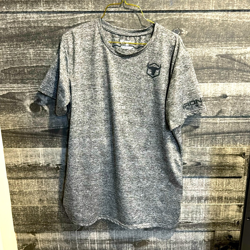 Mens iron bull strength work out shirt